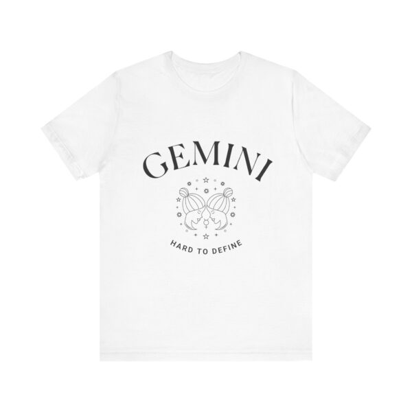 Minimalist Gemini Zodiac T-Shirt - Unisex White Tee for Astrology Lovers - Image 2