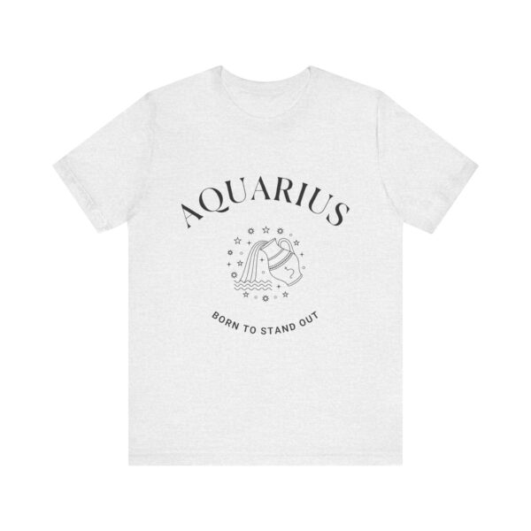 Minimalist Aquarius Zodiac T-Shirt - Unisex White Tee for Astrology Lovers - Image 5