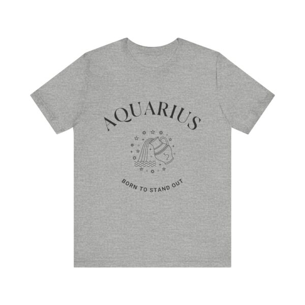 Minimalist Aquarius Zodiac T-Shirt - Unisex White Tee for Astrology Lovers - Image 13