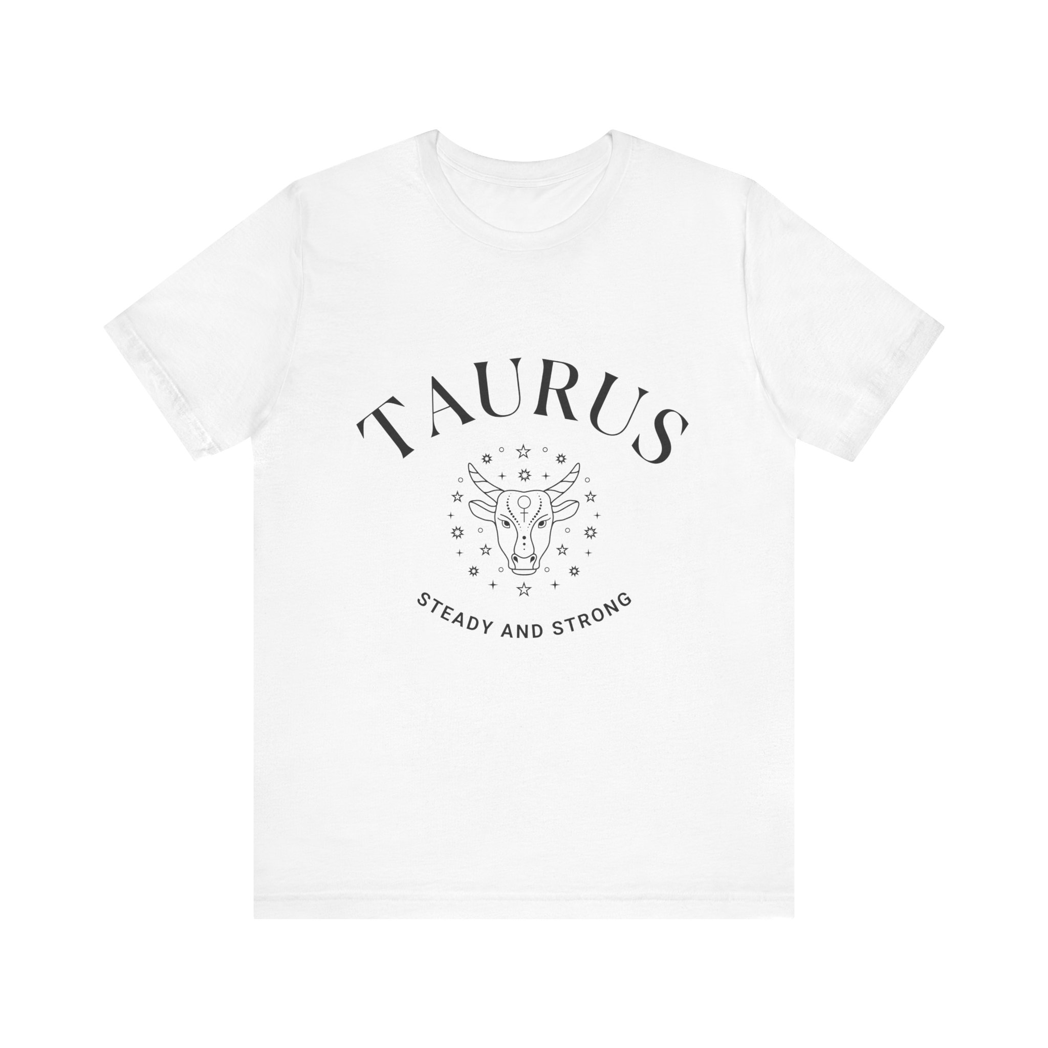 Minimalist Taurus Zodiac T-Shirt - Unisex White Tee for Astrology Lovers