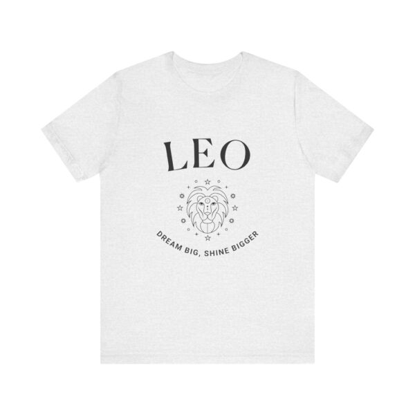 Minimalist Leo Zodiac T-Shirt - Unisex White Tee for Astrology Lovers - Image 5