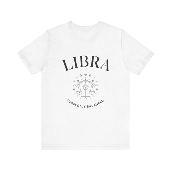 Minimalist Libra Zodiac T-Shirt - Unisex White Tee for Astrology Lovers - Image 2