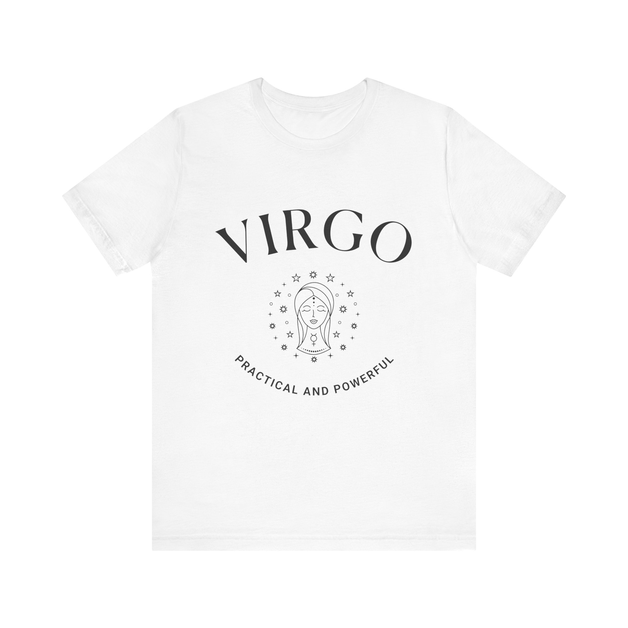 Minimalist Virgo Zodiac T-Shirt - Unisex White Tee for Astrology Lovers
