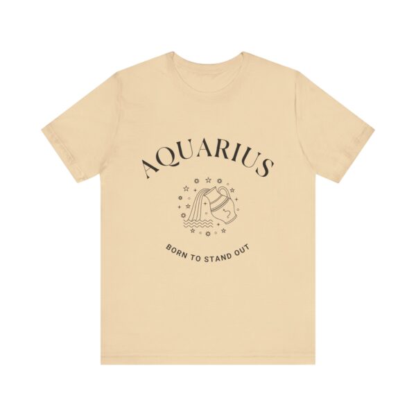 Minimalist Aquarius Zodiac T-Shirt - Unisex White Tee for Astrology Lovers - Image 7
