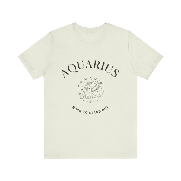 Minimalist Aquarius Zodiac T-Shirt - Unisex White Tee for Astrology Lovers - Image 10