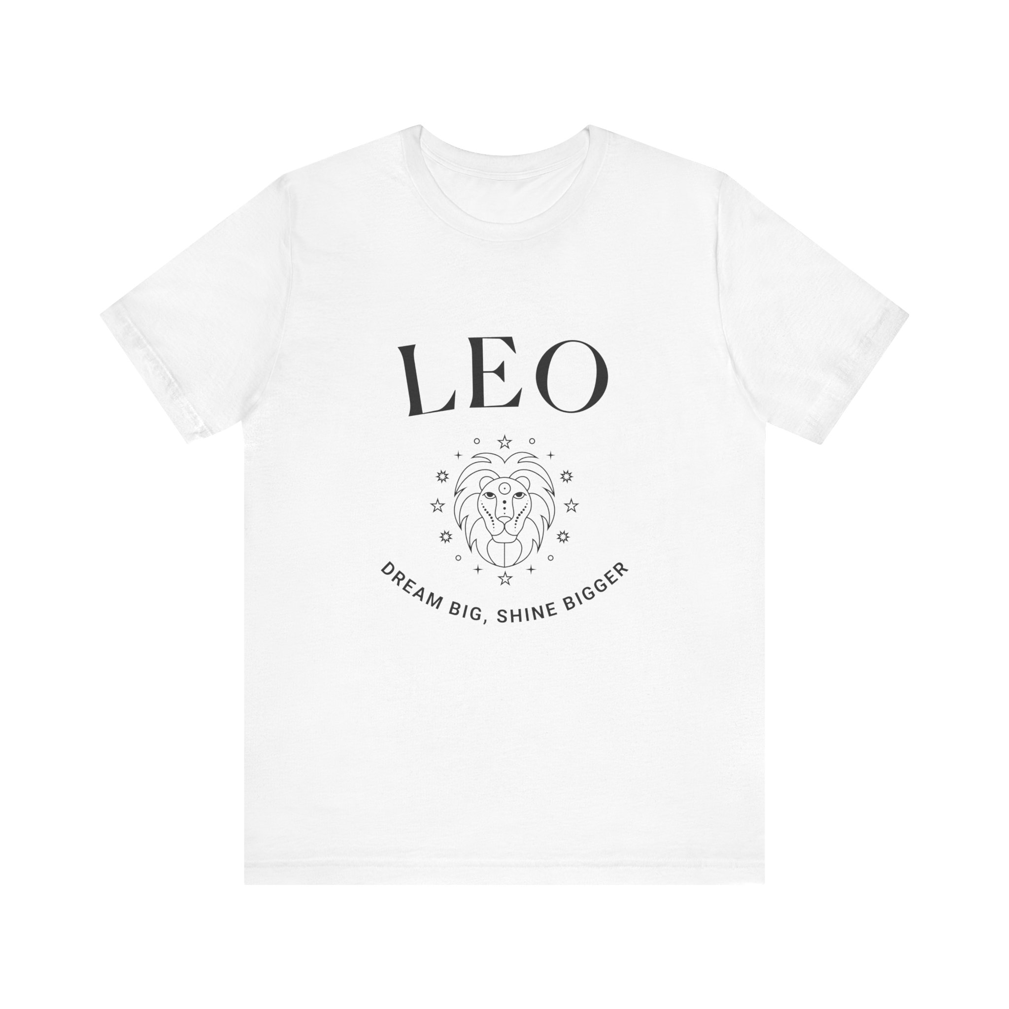 Minimalist Leo Zodiac T-Shirt - Unisex White Tee for Astrology Lovers