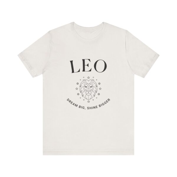 Minimalist Leo Zodiac T-Shirt - Unisex White Tee for Astrology Lovers - Image 7