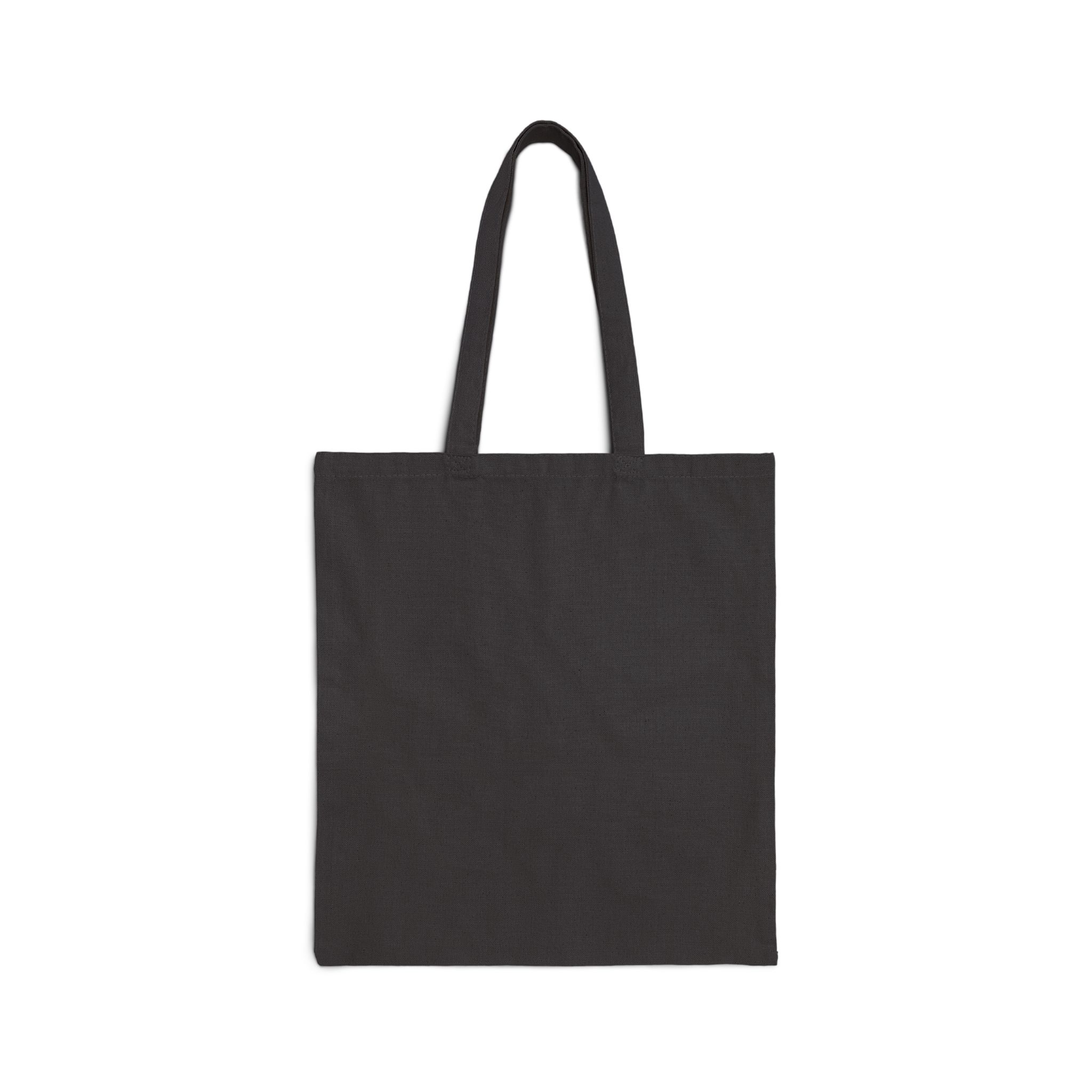 Taurus Zodiac Sign Black Cotton Canvas Tote Bag