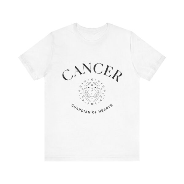 Minimalist Cancer Zodiac T-Shirt - Unisex White Tee for Astrology Lovers - Image 2