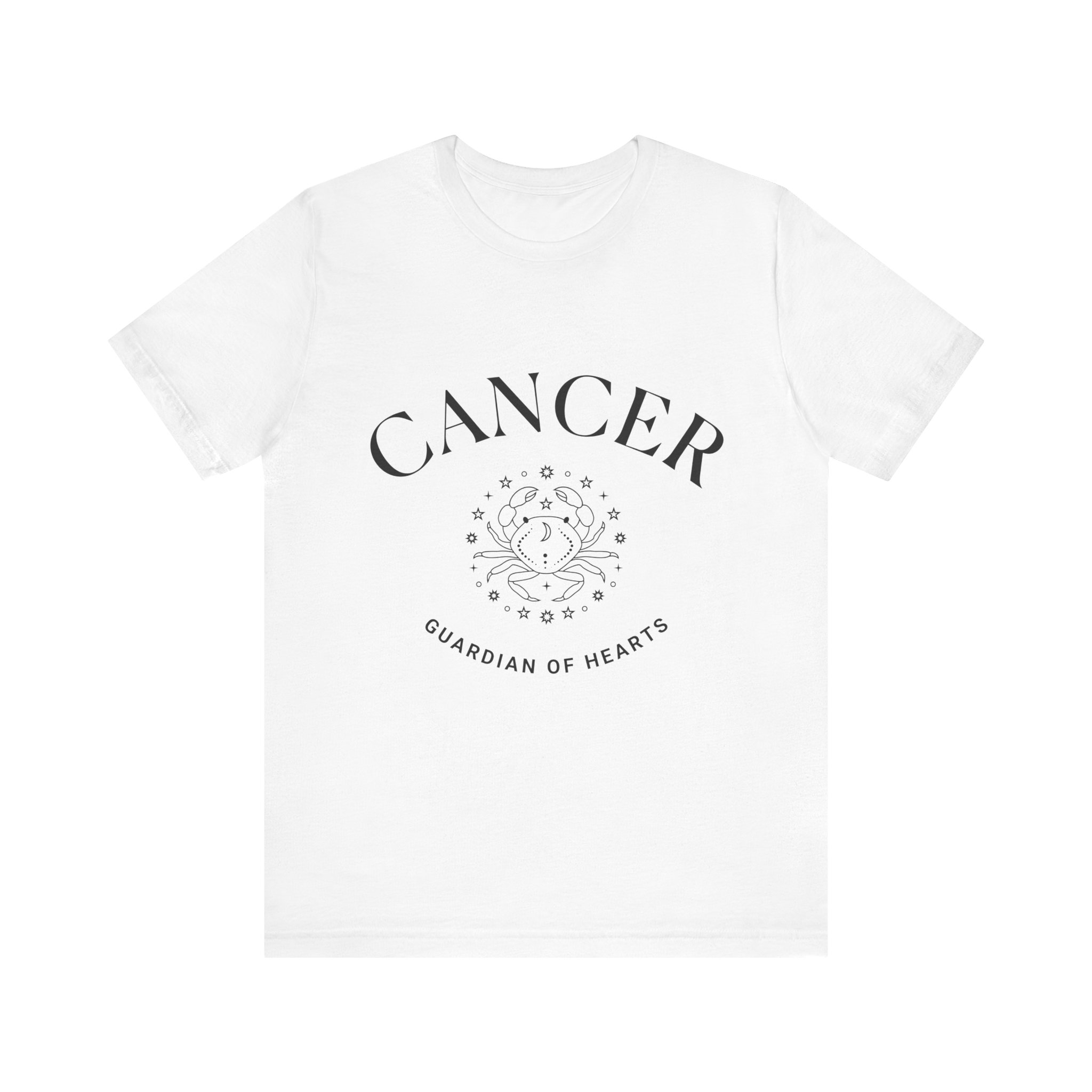 Minimalist Cancer Zodiac T-Shirt - Unisex White Tee for Astrology Lovers