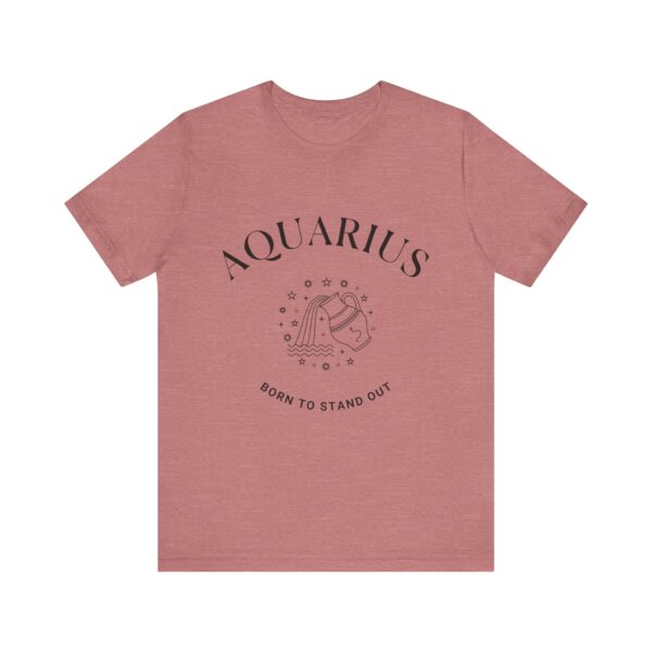 Minimalist Aquarius Zodiac T-Shirt - Unisex White Tee for Astrology Lovers - Image 6