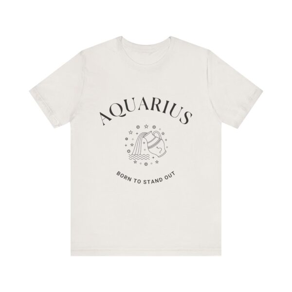 Minimalist Aquarius Zodiac T-Shirt - Unisex White Tee for Astrology Lovers - Image 8