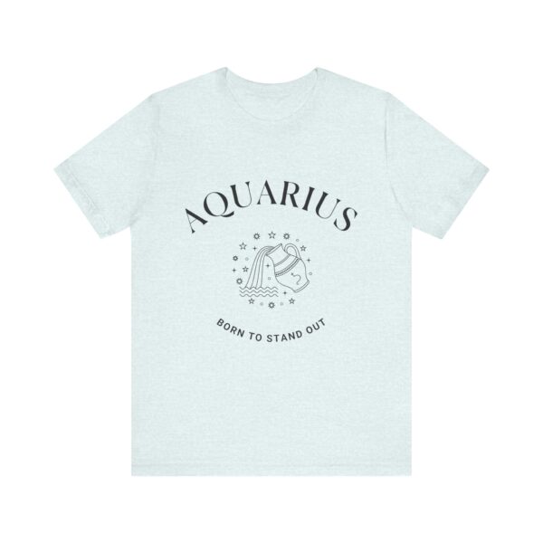 Minimalist Aquarius Zodiac T-Shirt - Unisex White Tee for Astrology Lovers - Image 12