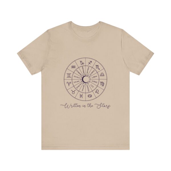 Minimalist Zodiac Circle T-Shirt with quote "Written in the Stars" - Unisex White Tee for Astrology Lovers - Image 9