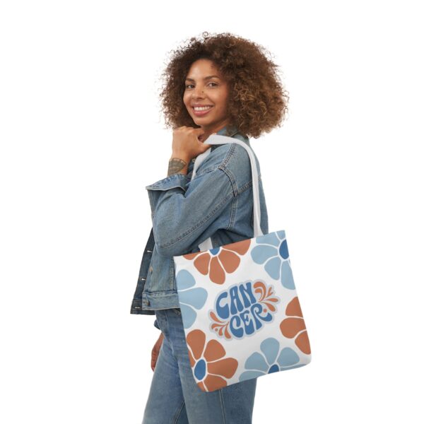 Beautiful Vintage Cancer Zodiac Tote Bag – Aesthetic Floral Astrology Gift for Cancer Women, Cancer Birthday Present, Cancer Sign Canvas Bag - Image 4