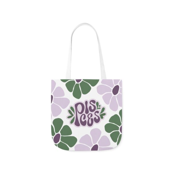 Beautiful Vintage Pisces Zodiac Tote Bag – Aesthetic Floral Astrology Gift for Pisces Women, Pisces Birthday Present, Pisces Sign Canvas Bag - Image 3
