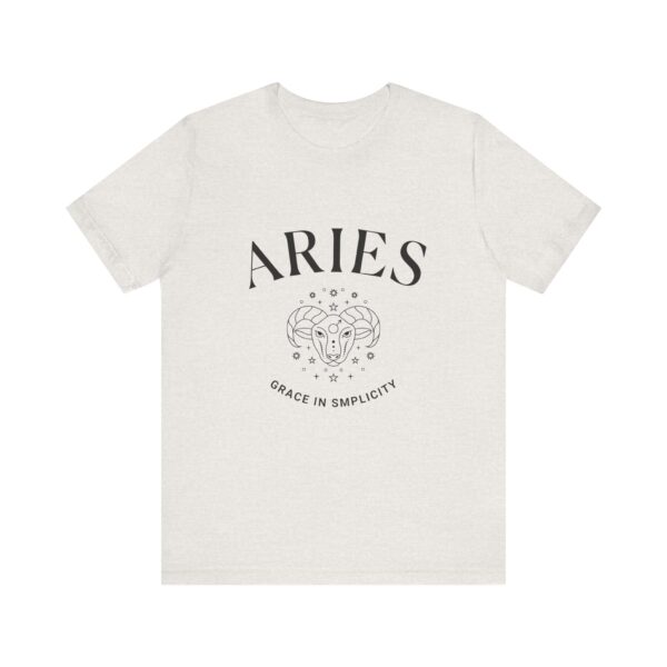 Minimalist Aries Zodiac T-Shirt - Unisex White Tee for Astrology Lovers - Image 11