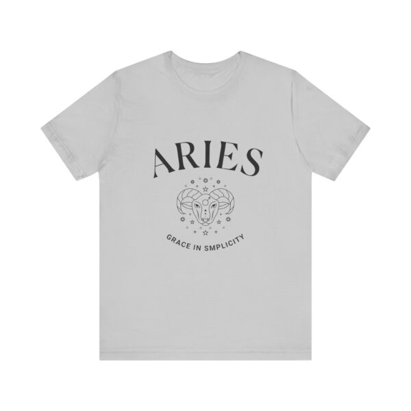 Minimalist Aries Zodiac T-Shirt - Unisex White Tee for Astrology Lovers - Image 9