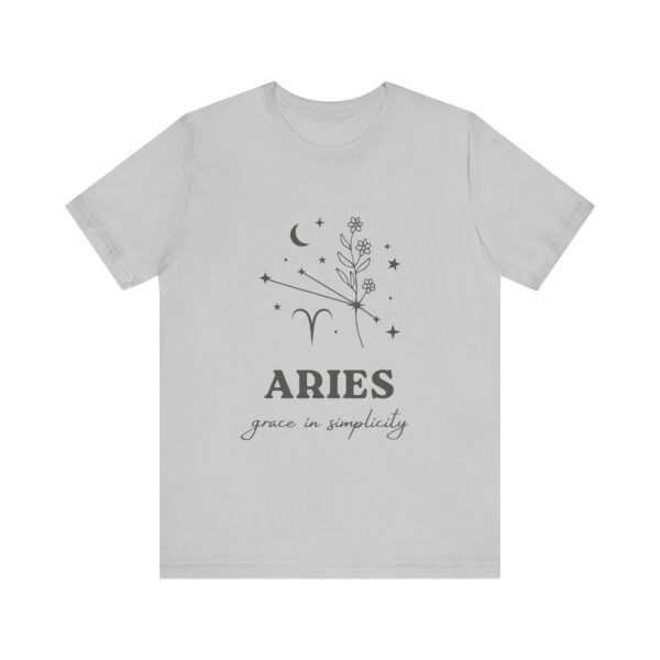 Minimalist Aries Zodiac T-Shirt - White Tee for Astrology Lovers - Image 5