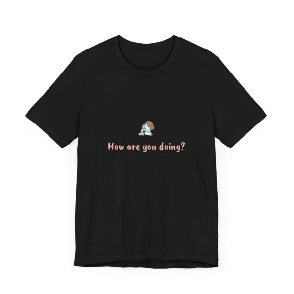 Aquarius Girl T-Shirt – Cute Zodiac Tee, Astrology Gift, Air Sign Shirt, 'How Are You Doing?' Minimalist Aquarius Aesthetic