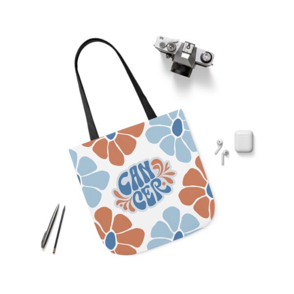 Beautiful Vintage Cancer Zodiac Tote Bag – Aesthetic Floral Astrology Gift for Cancer Women, Cancer Birthday Present, Cancer Sign Canvas Bag - Image 5