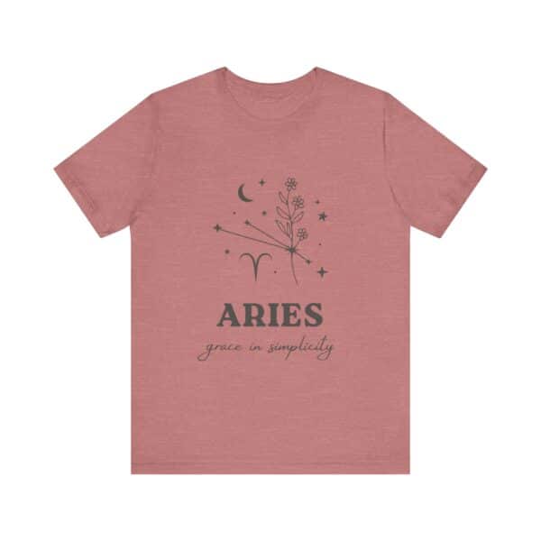 Minimalist Aries Zodiac T-Shirt - White Tee for Astrology Lovers - Image 6