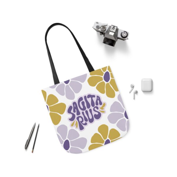Beautiful Vintage Sagittarius Zodiac Tote Bag – Aesthetic Floral Astrology Gift for Sagittarius Women, Sagittarius Birthday Present, Sagittarius Sign Canvas Bag - Image 6