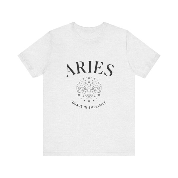 Minimalist Aries Zodiac T-Shirt - Unisex White Tee for Astrology Lovers - Image 8
