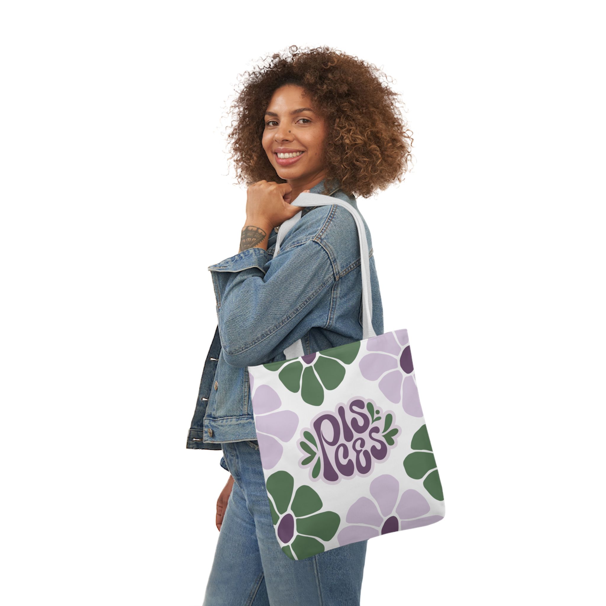 Beautiful Vintage Pisces Zodiac Tote Bag – Aesthetic Floral Astrology Gift for Pisces Women, Pisces Birthday Present, Pisces Sign Canvas Bag