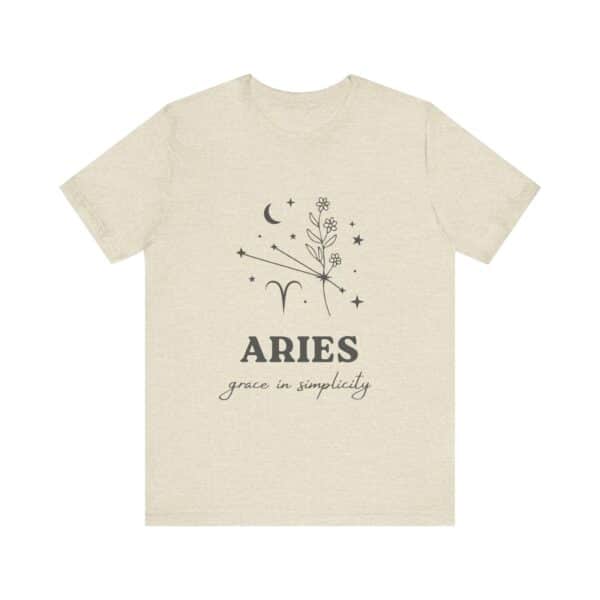 Minimalist Aries Zodiac T-Shirt - White Tee for Astrology Lovers - Image 10