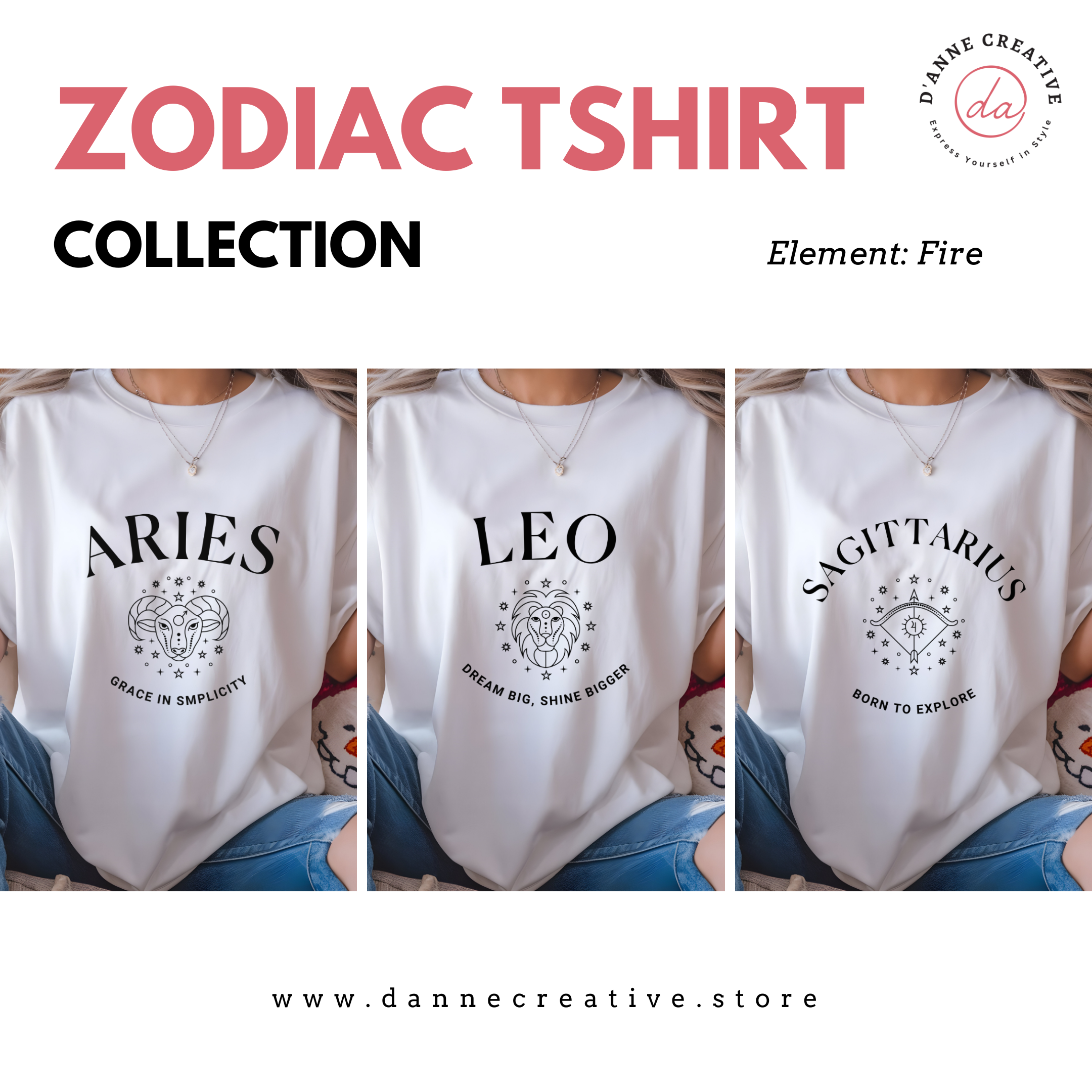 Minimalist Aries Zodiac T-Shirt - Unisex White Tee for Astrology Lovers