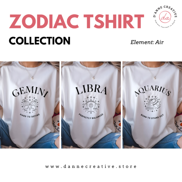 Minimalist Aries Zodiac T-Shirt - Unisex White Tee for Astrology Lovers - Image 3