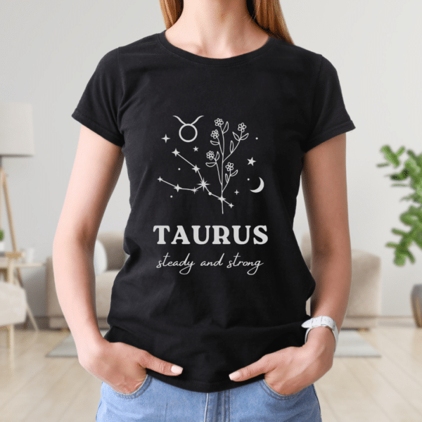 Custom Taurus Zodiac Design T-shirt, Custom Tee, Astrology Lover Shirt, Stylish Trendy Oversized Tee, Stylish Gift, Personalized Gift