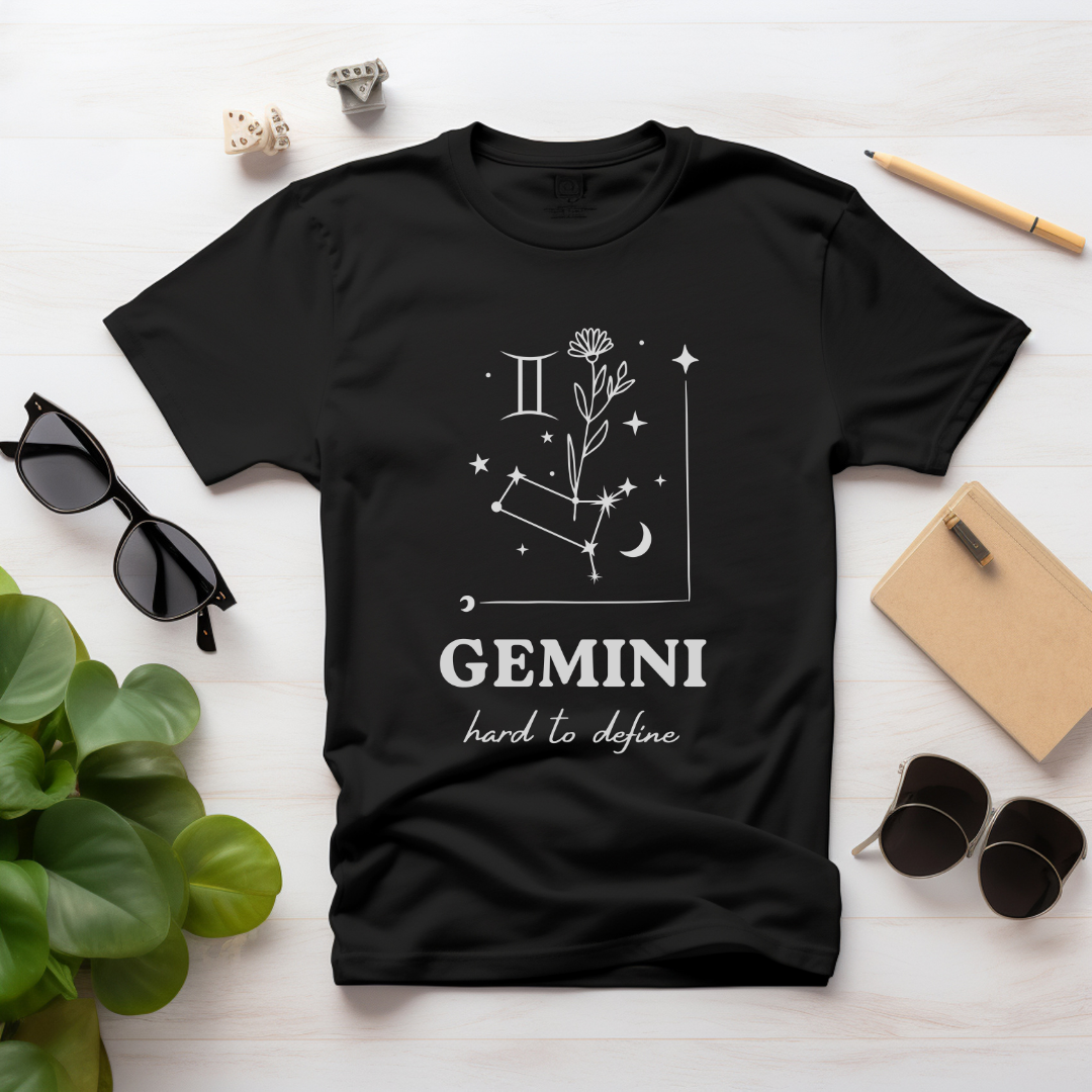 Custom Gemini Zodiac Design T-shirt, Custom Tee, Astrology Lover Shirt, Stylish Trendy Oversized Tee, Stylish Gift, Personalized Gift