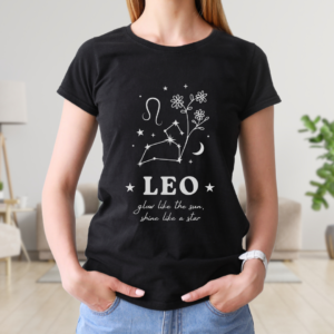 Custom Leo Zodiac Design T-shirt, Custom Tee, Astrology Lover Shirt, Stylish Trendy Oversized Tee, Stylish Gift, Personalized Gift