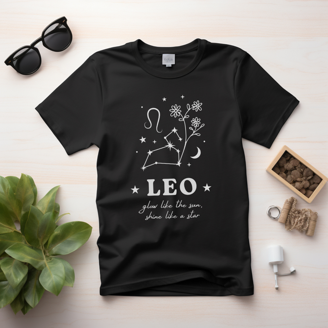 Custom Leo Zodiac Design T-shirt, Custom Tee, Astrology Lover Shirt, Stylish Trendy Oversized Tee, Stylish Gift, Personalized Gift