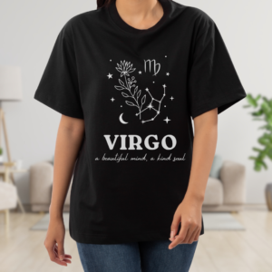 Custom Virgo Zodiac Design T-shirt, Custom Tee, Astrology Lover Shirt, Stylish Trendy Oversized Tee, Stylish Gift, Personalized Gift