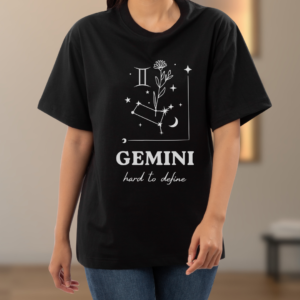 Custom Gemini Zodiac Design T-shirt, Custom Tee, Astrology Lover Shirt, Stylish Trendy Oversized Tee, Stylish Gift, Personalized Gift