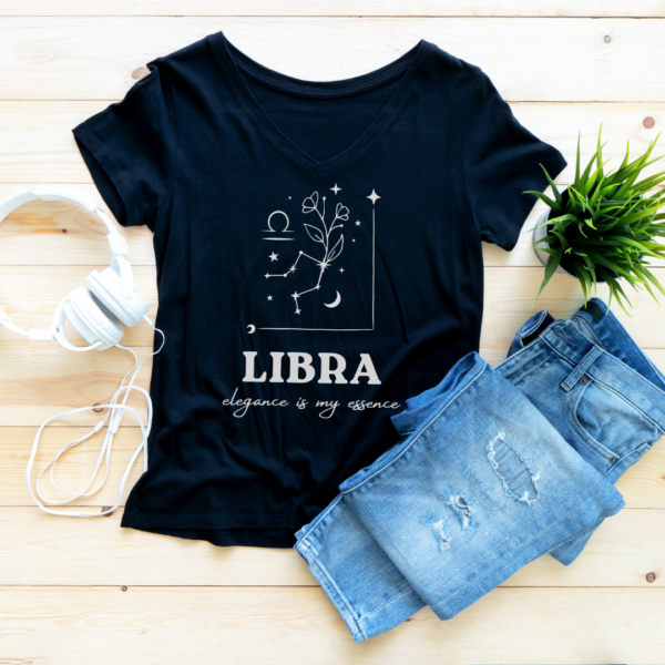 Custom Libra Zodiac Design T-shirt, Custom Tee, Astrology Lover Shirt, Stylish Trendy Oversized Tee, Stylish Gift, Personalized Gift - Image 2