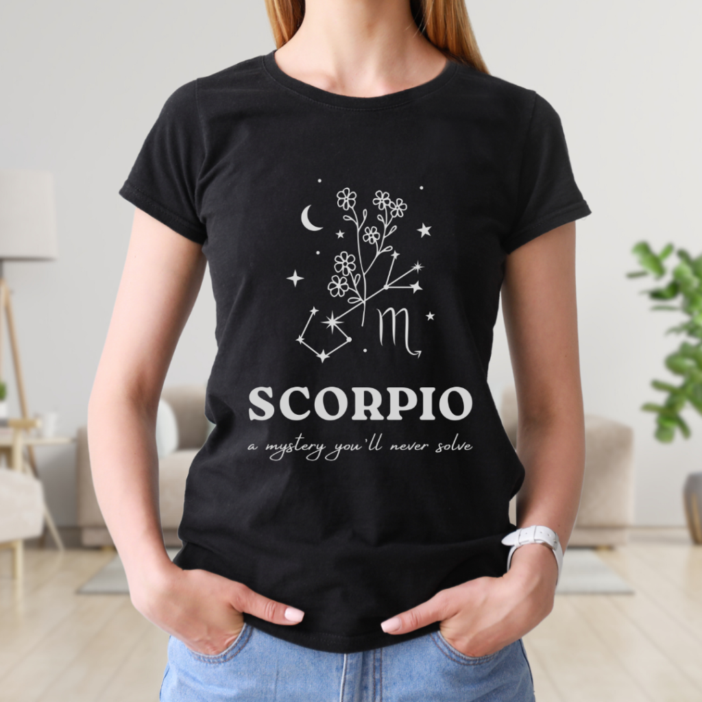 Custom Scorpio Zodiac Design T-shirt, Custom Tee, Astrology Lover Shirt, Stylish Trendy Oversized Tee, Stylish Gift, Personalized Gift