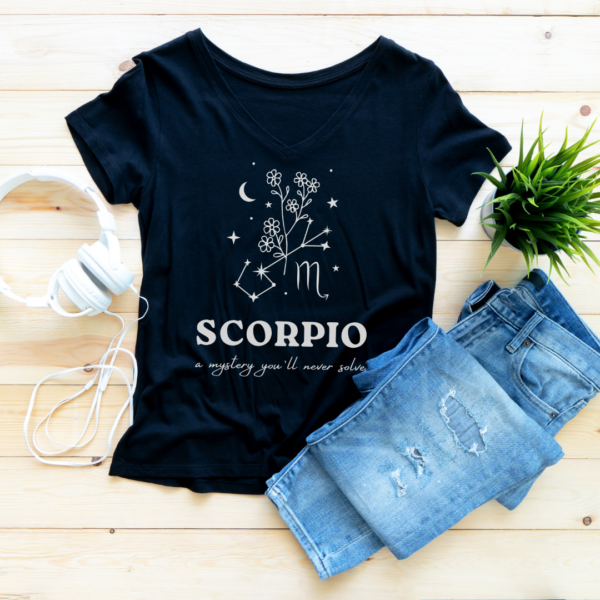 Custom Scorpio Zodiac Design T-shirt, Custom Tee, Astrology Lover Shirt, Stylish Trendy Oversized Tee, Stylish Gift, Personalized Gift - Image 2