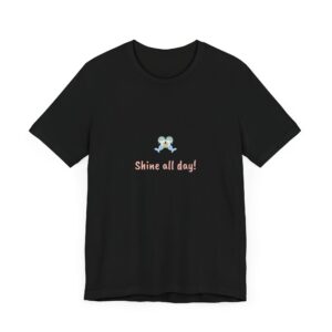 Pisces Girl T-Shirt – Cute Zodiac Tee, Astrology Gift, Water Sign Shirt, 'Shine All Day' Minimalist Pisces Aesthetic