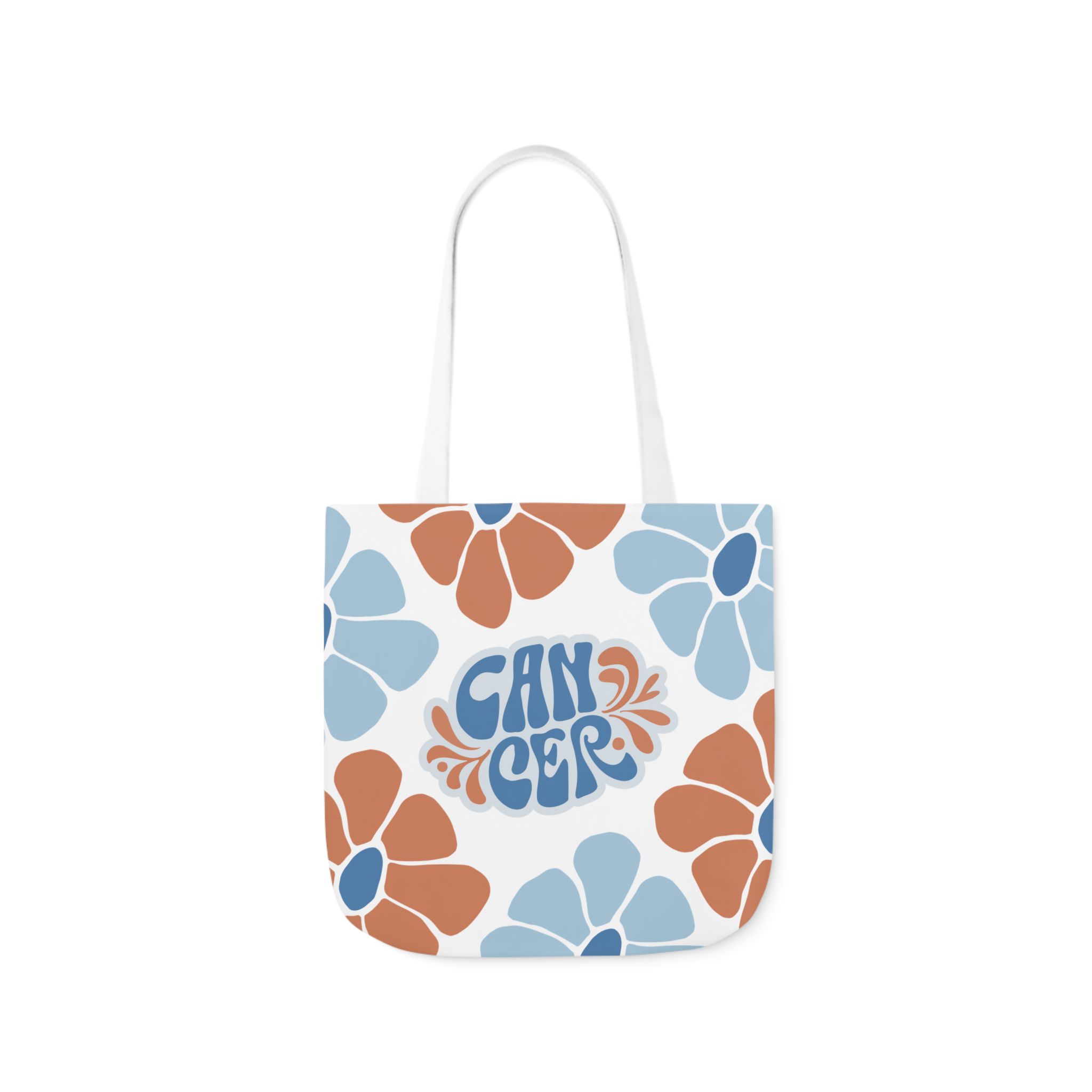 Beautiful Vintage Cancer Zodiac Tote Bag – Aesthetic Floral Astrology Gift for Cancer Women, Cancer Birthday Present, Cancer Sign Canvas Bag