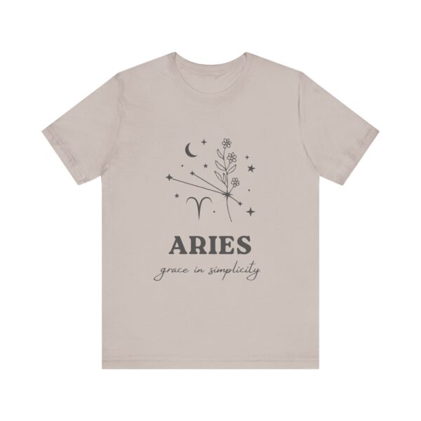 Minimalist Aries Zodiac T-Shirt - White Tee for Astrology Lovers - Image 12