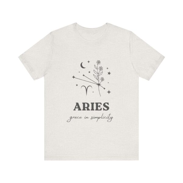 Minimalist Aries Zodiac T-Shirt - White Tee for Astrology Lovers - Image 7