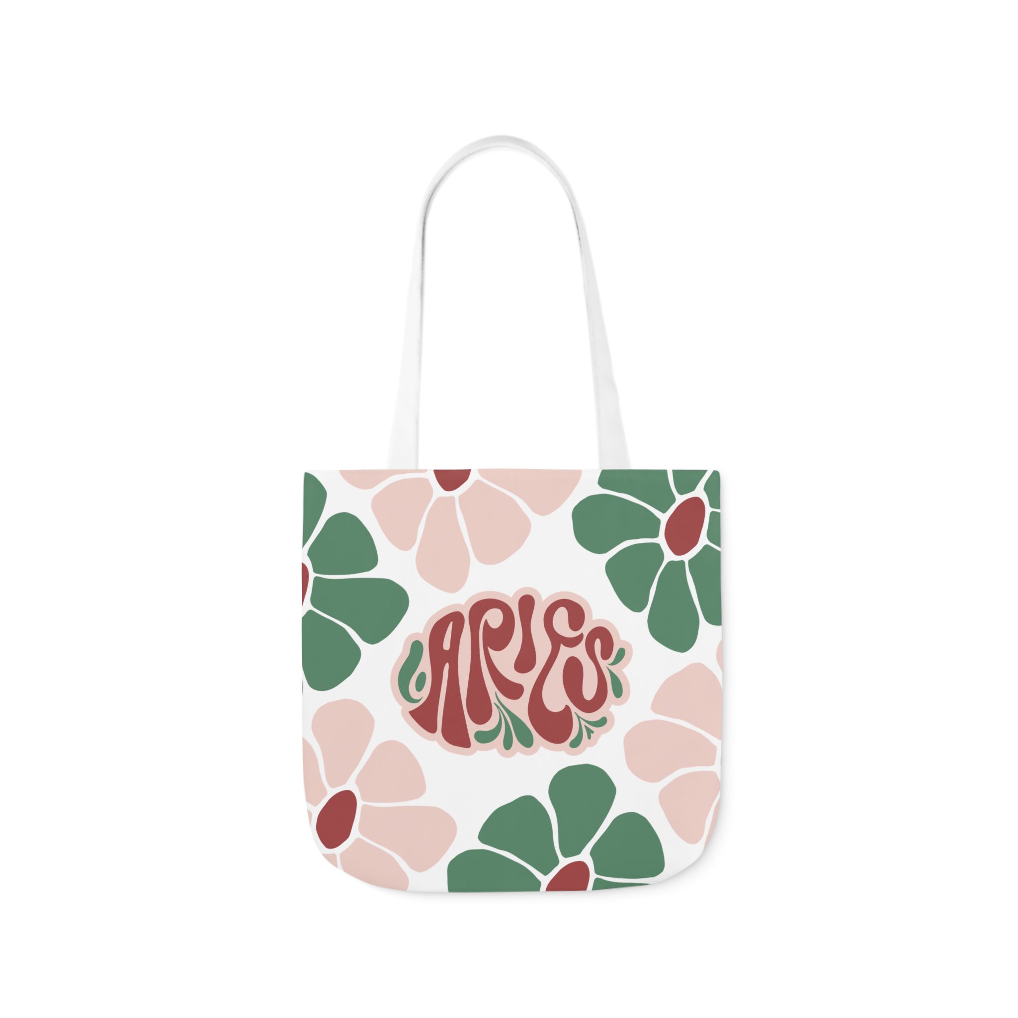 Beautiful Vintage Aries Zodiac Tote Bag – Aesthetic Floral Astrology Gift for Aries Women, Aries Birthday Present, Aries Sign Canvas Bag