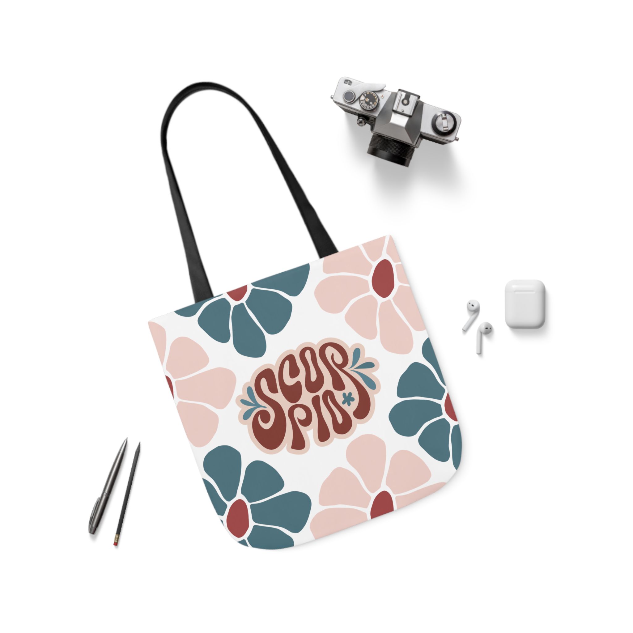 Beautiful Vintage Scorpio Zodiac Tote Bag – Aesthetic Floral Astrology Gift for Scorpio Women, Scorpio Birthday Present, Scorpio Sign Canvas Bag - Image 5